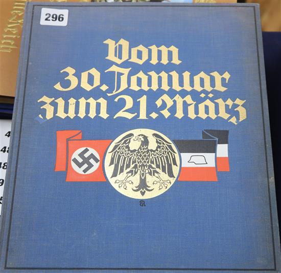 Third Reich books - Olympia 1936, two vols, Kampf ums Dritte Reich, Eine Historische Bilderfolge, Vom 30.Januar Zum 21.Marz Die Tage d